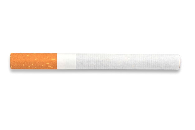 A cigarette at the white background