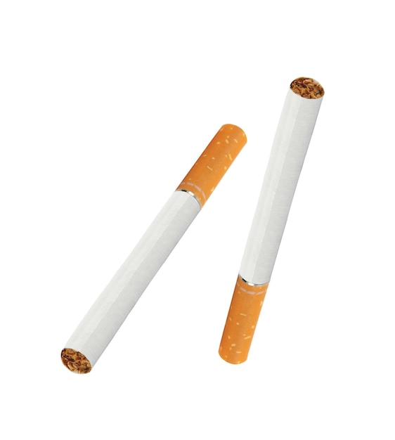 Cigarettes isolated on white background