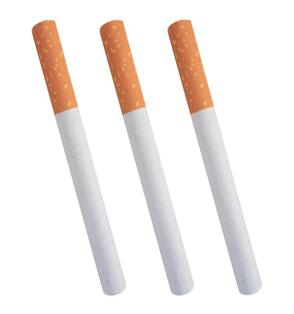 Photo cigarettes isolated on white background