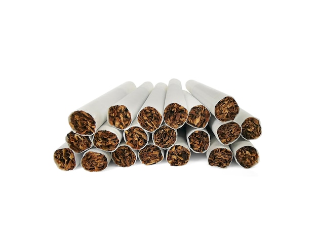 Cigarettes isolated on the white background