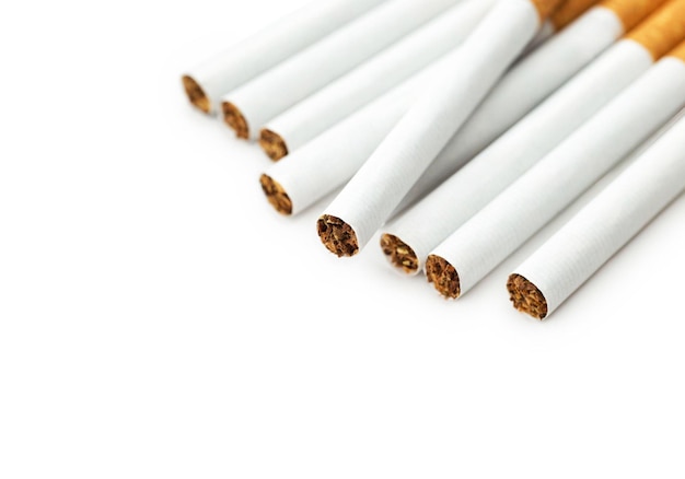 Cigarettes with clipping path copy space