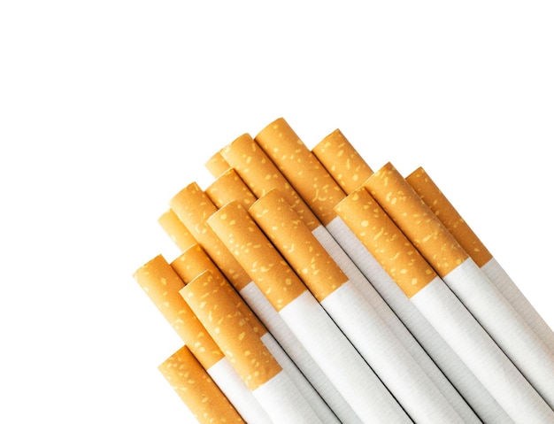 Cigarettes with clipping path copy space