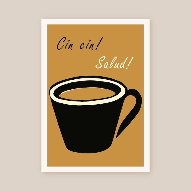 Photo cin cin! salut! drink retro poster print