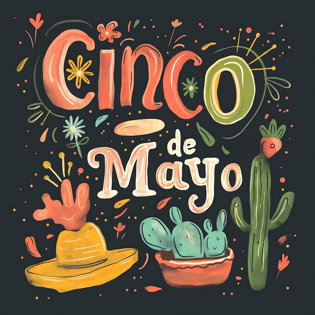 Cinco de Mayo 배경 디자인 또는 소셜 미디어 포스트 디자인