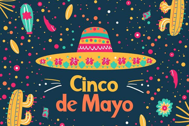 Дизайн фона Cinco de Mayo или дизайн постов в социальных сетях