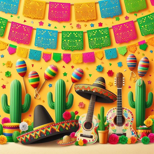 Фото Фонное изображение cinco de mayo