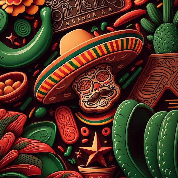 cinco de mayo background with copy space