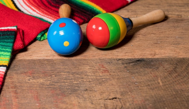 Cinco de Mayo background on wooden boards