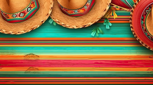 Баннер Cinco de Mayo с пустым пространством для текста на оранжевом фоне Cinco de May Background