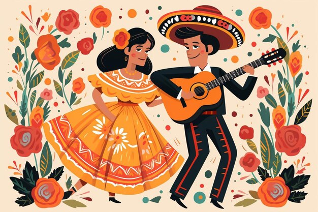 Фото Иллюстрация к празднованию cinco de mayo