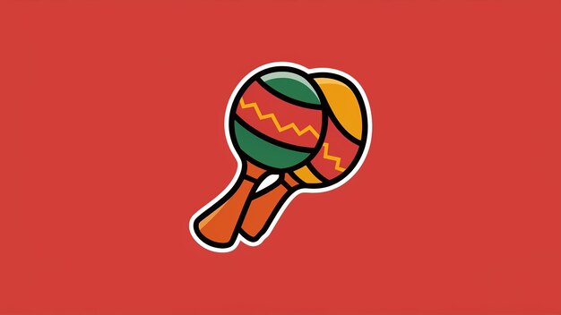 사진 투스 마라카스와 브레로 모자와 함께 cinco de mayo 휴일 축제 generative ai