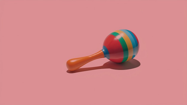 Cinco de Mayo holiday celebration with cactus maracas and sombrero hat Generative Ai