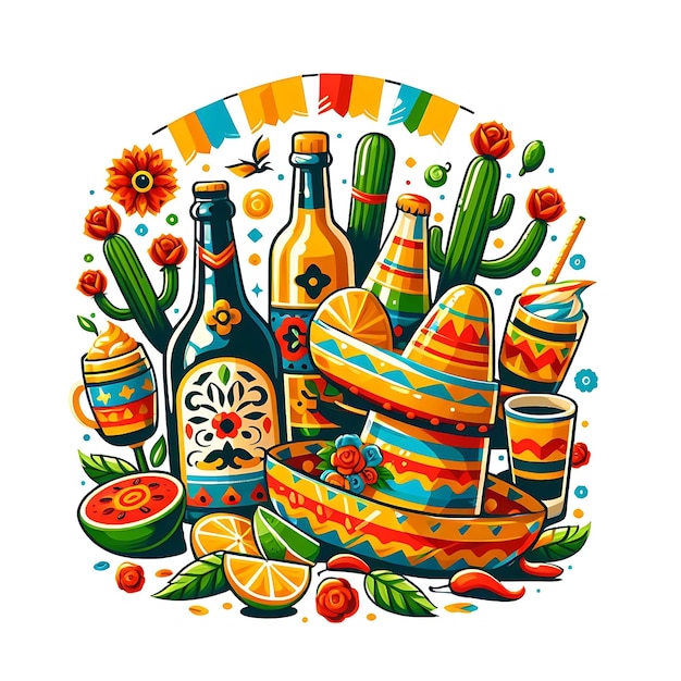 Foto cinco de mayo illustratie