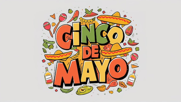 Фото cinco de mayo изолирован на фоне generative ai