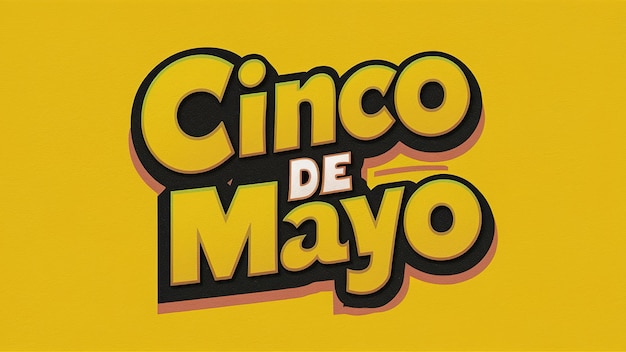 Cinco de Mayo met kleurrijke tekst Generatieve ai