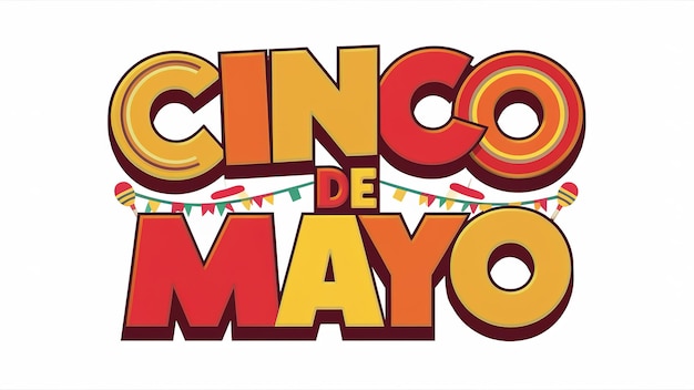 Cinco de Mayo met kleurrijke tekst Generatieve ai