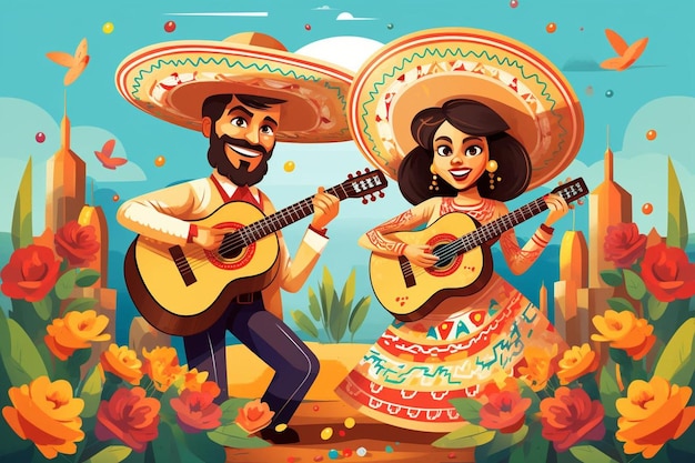 Cinco De Mayo Party Illustrations Drawing Image