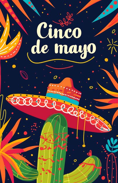 Дизайн плаката Cinco de Mayo