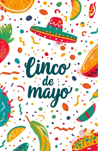 Дизайн плаката Cinco de Mayo