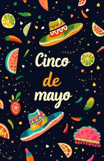 Дизайн плаката Cinco de Mayo