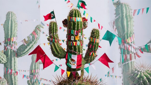 Cinco de Mayo with cactus Generative ai