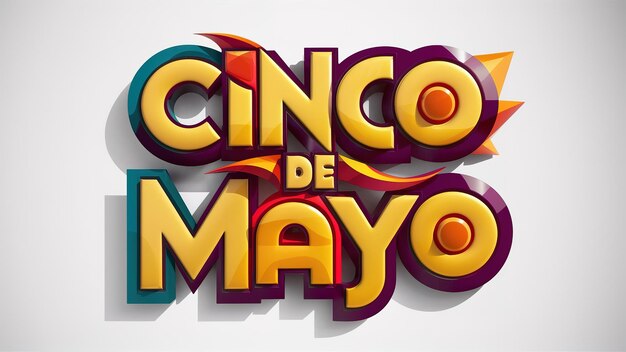 Cinco de Mayo with colourful text Generative ai