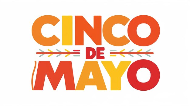 Cinco de Mayo with colourful text Generative ai