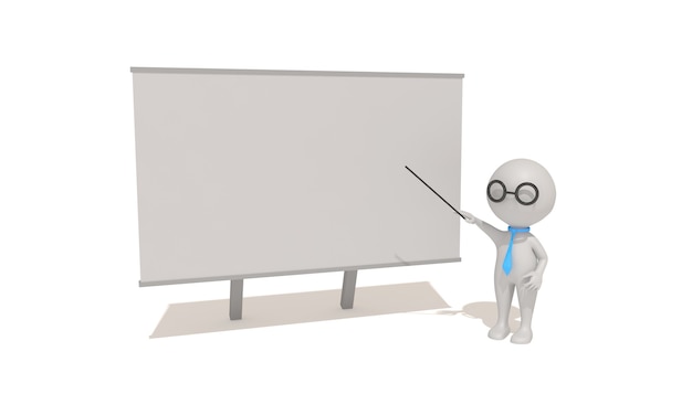 Cinema 4D rendering of classroom teaching illustrations