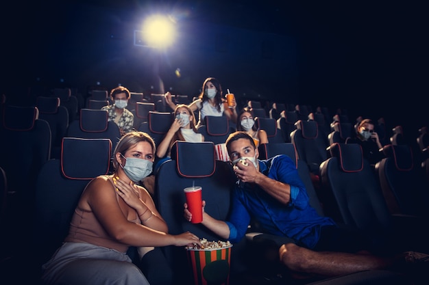 Cinema movie theatre during quarantine Coronavirus pandemic safety rules social distance