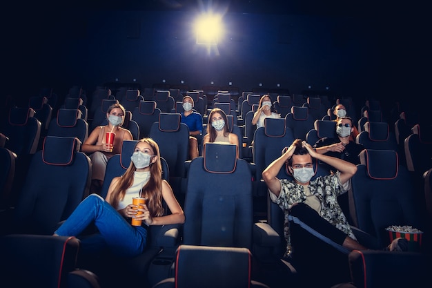 Cinema movie theatre during quarantine Coronavirus pandemic safety rules