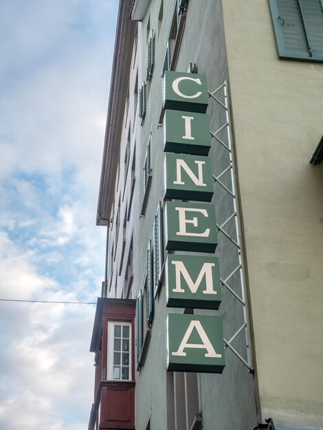 Cinema sign in Zurich