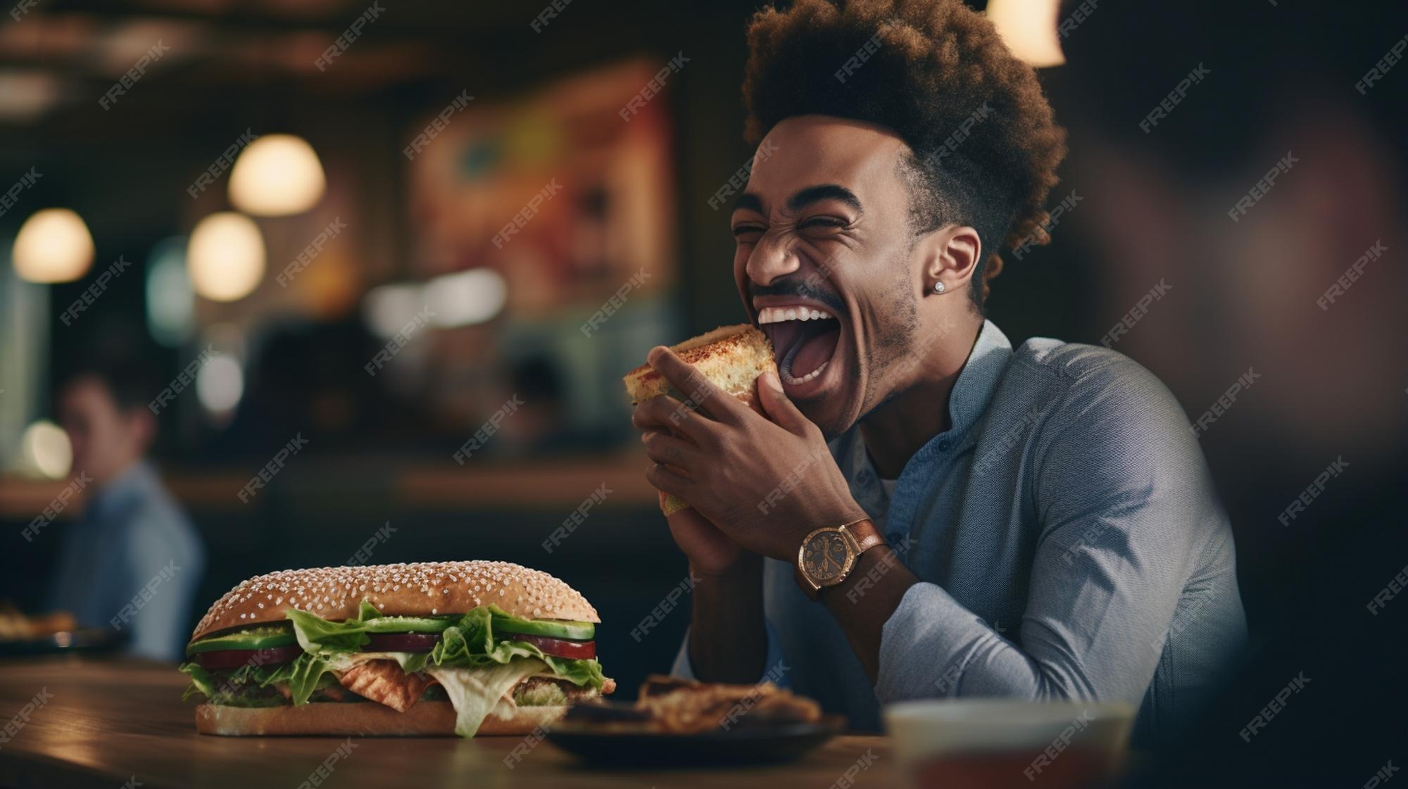 Premium Photo Cinematic Bliss Capturing a Customer Savoring a