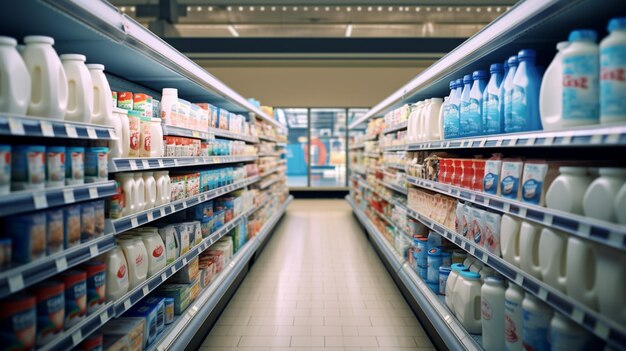 Cinematic Capture A WellOrganized Aisle of International Foods