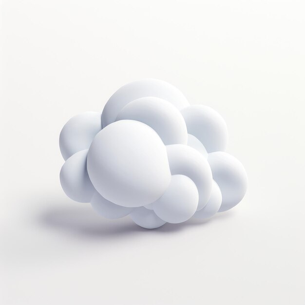 Foto cinematic cloud dreams un affascinante logo 3d reso in cinema4d con rendering in ottano su una superficie bianca