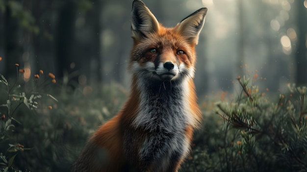 кинематографический и драматический портретный образ для лисы