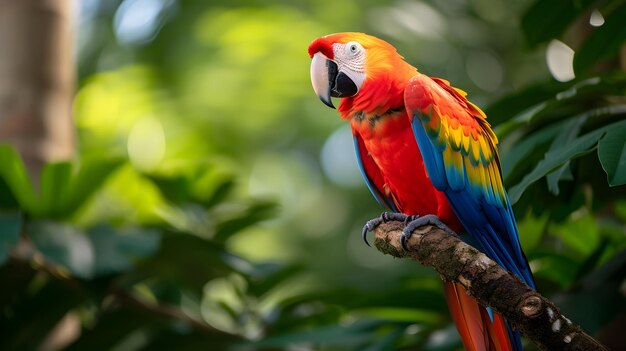 a cinematic and Dramatic portrait image for macaw