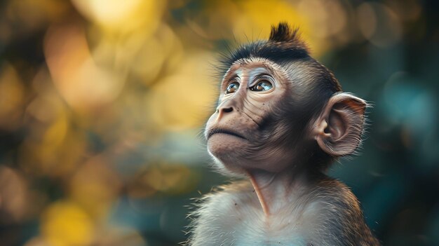 a cinematic and Dramatic portrait image for monkey