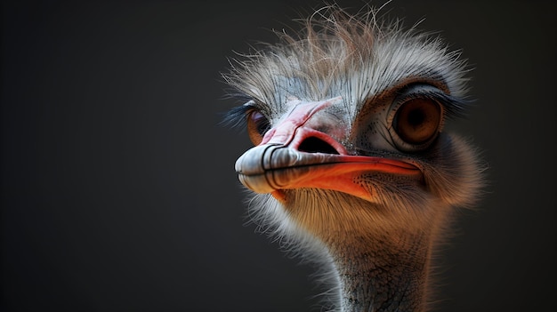 a cinematic and Dramatic portrait image for ostrich