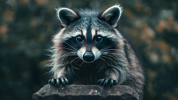 a cinematic and Dramatic portrait image for raccoon