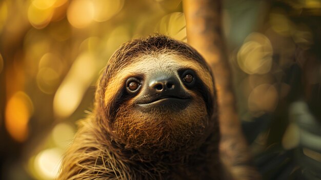 a cinematic and Dramatic portrait image for sloth