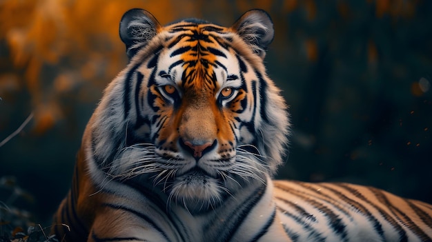 Photo a cinematic and dramatic portrait image for tiger