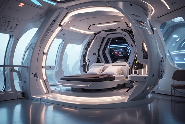 シネマティック・エスケープ・ポッド サイ・フィー映画にインスパイアされた未来的な寝室をデザイン