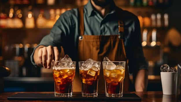 Cinematic Frame A Barista's Art in Specialty Coffee Preparation