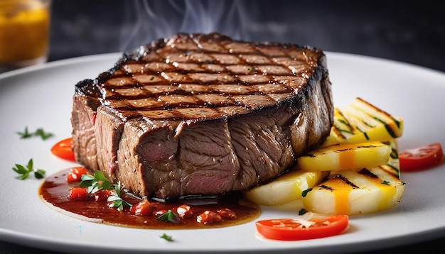 Foto cinematic grilled beef steak fotografie