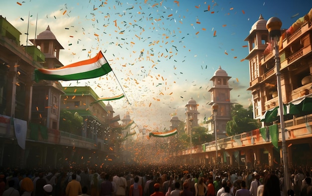 Cinematic India Independence Day Photorealistic Generative AI