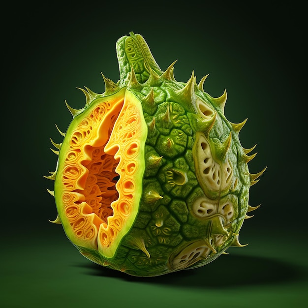 Cinematic Kiwano Kingdom Ultra Realistic 16k UHD Digital Art of Horned Melon