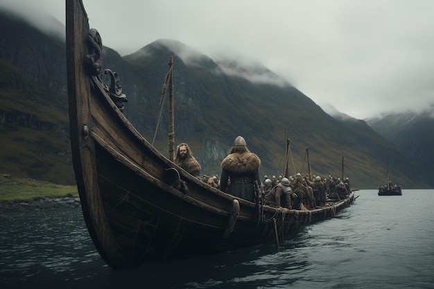 Кинематографический пейзаж в стиле викингов
