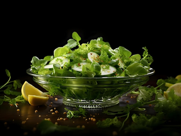 Фото Кинофото зеленого салата яркий минимализм высокого качества