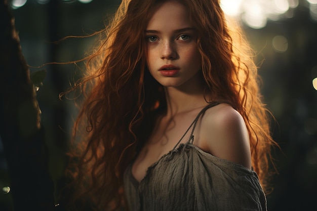 Cinematic photography of a beautiful girl