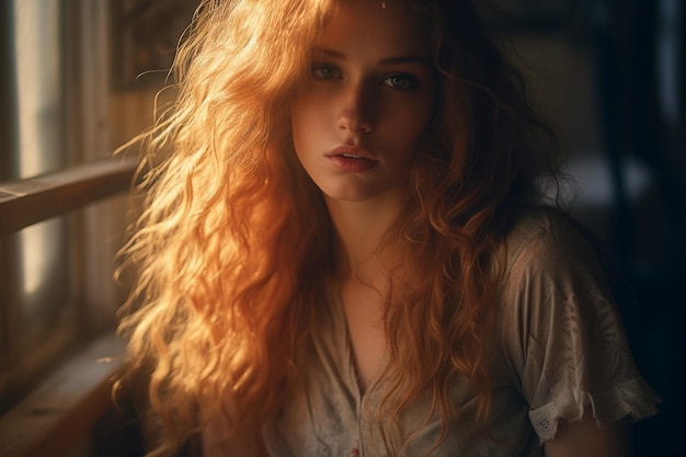 Cinematic photography of a beautiful girl